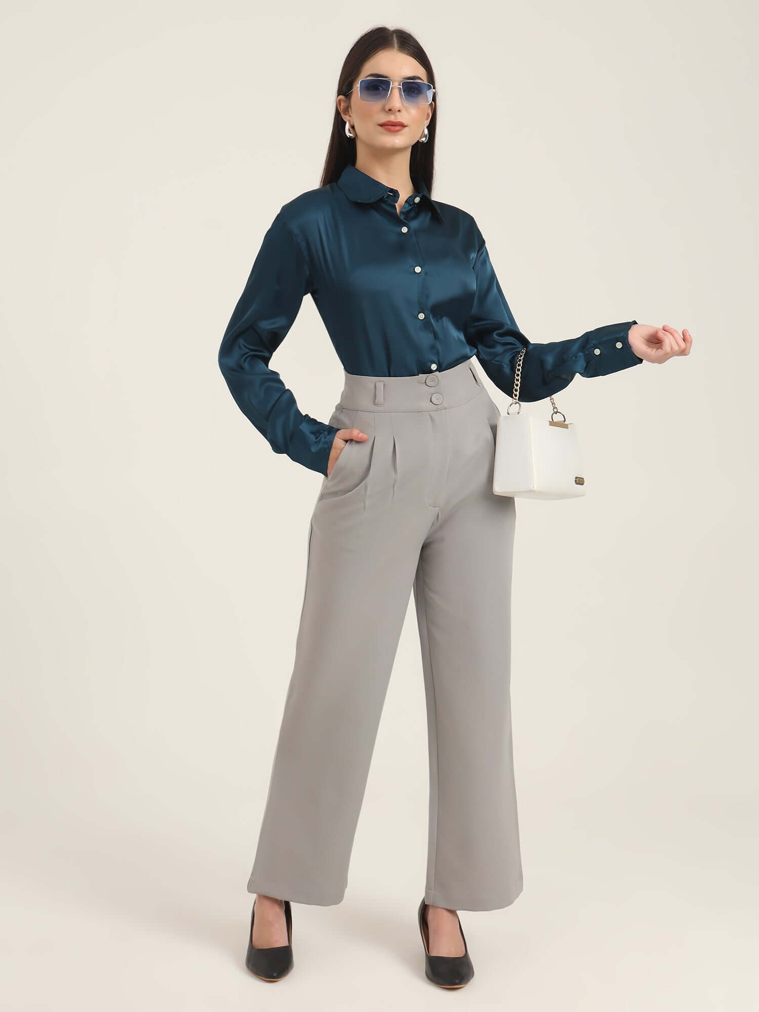 Women'S Luxury Banana Crepe Carbon K Pant