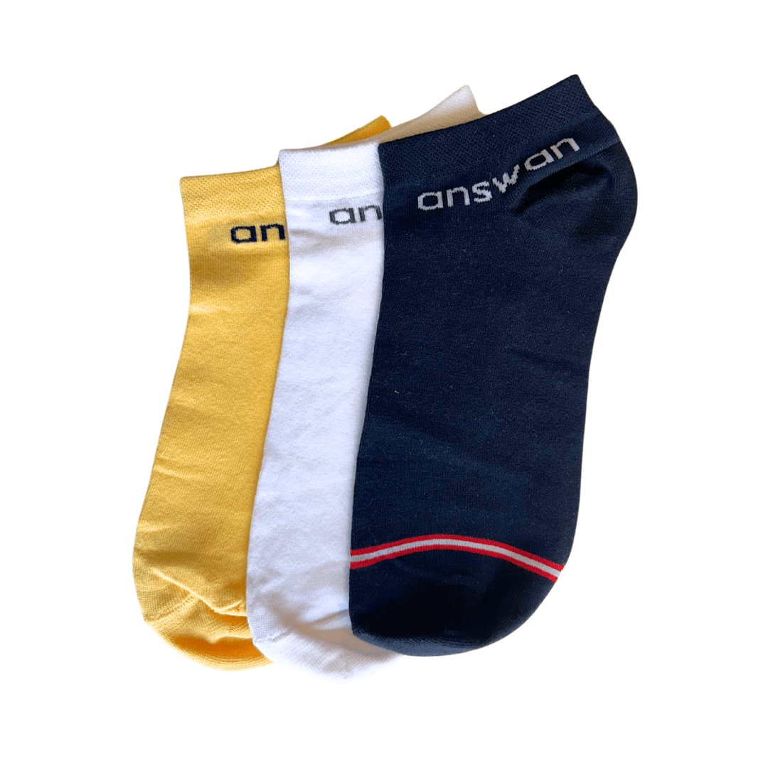 Amswan Unisex Premium Fine Gauge Cotton Socks Pack Of 3