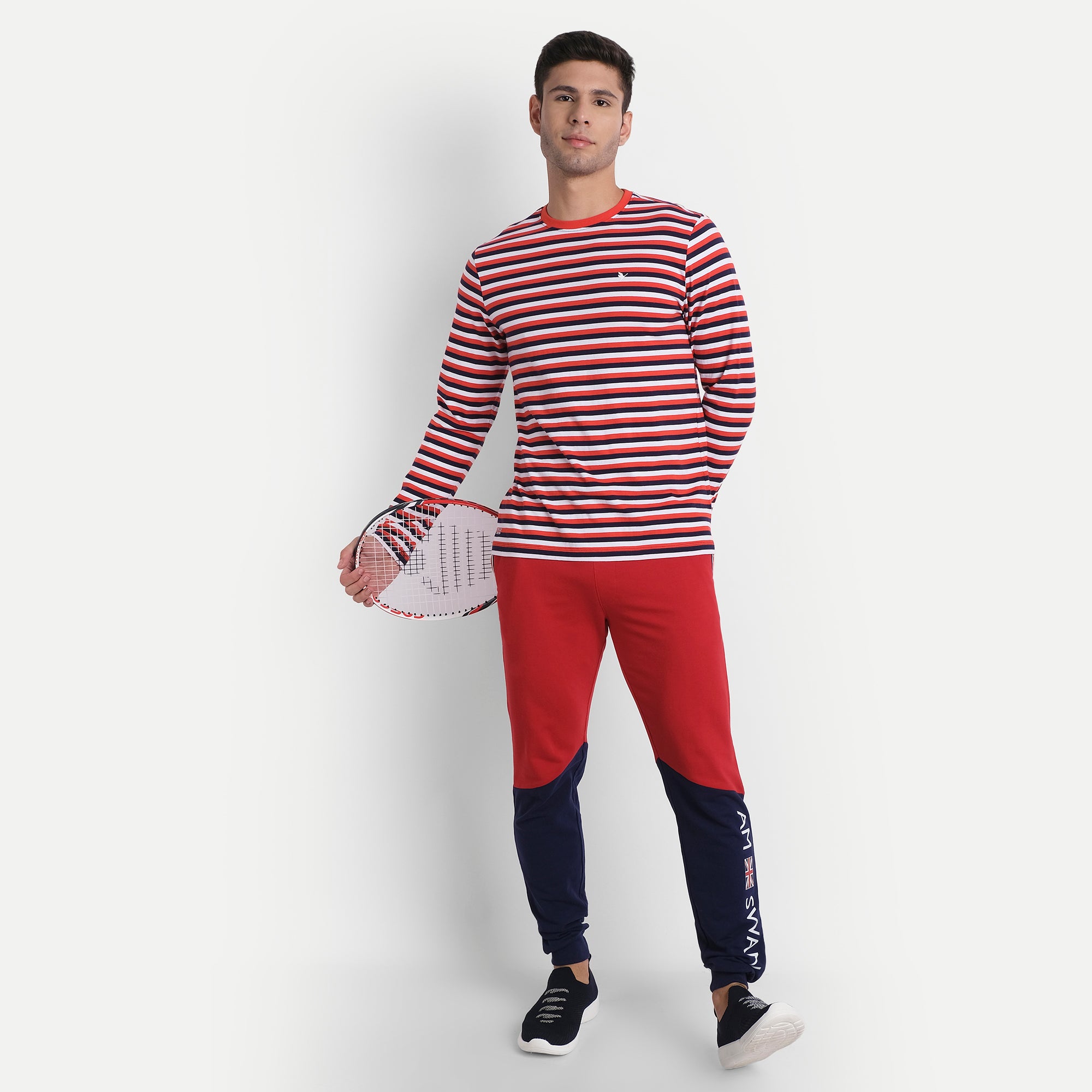 Premium Cotton Striped Full Sleeve Crew Neck T-Shirts