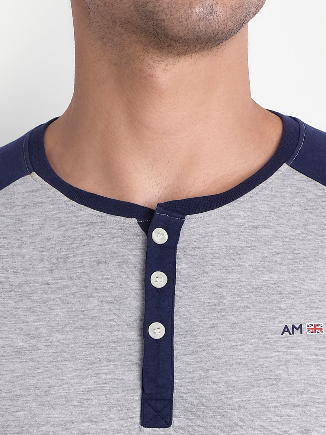 MENS PREMIUM COTTON PRINTED FULL SLEEVE HENLEY T-SHIRTS
