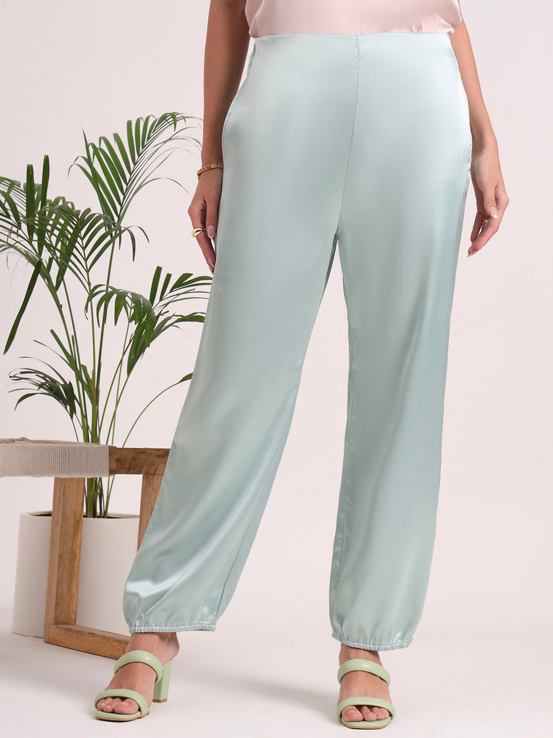 Women's European Satin Loose Fit Trouser