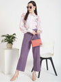 Luxury Satin Digital Print Puff Sleeve Shirt