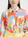Premium Muslin Digital Print Puff Sleeve Shirt