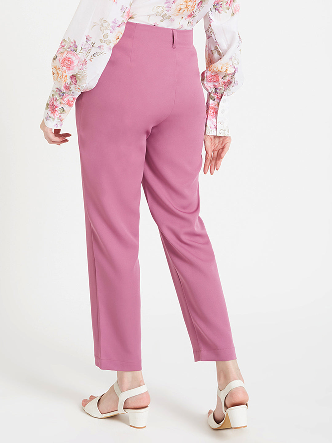 Women'S Luxury Banana Canyon Rose Skin Fit Multi Pleated Trouser