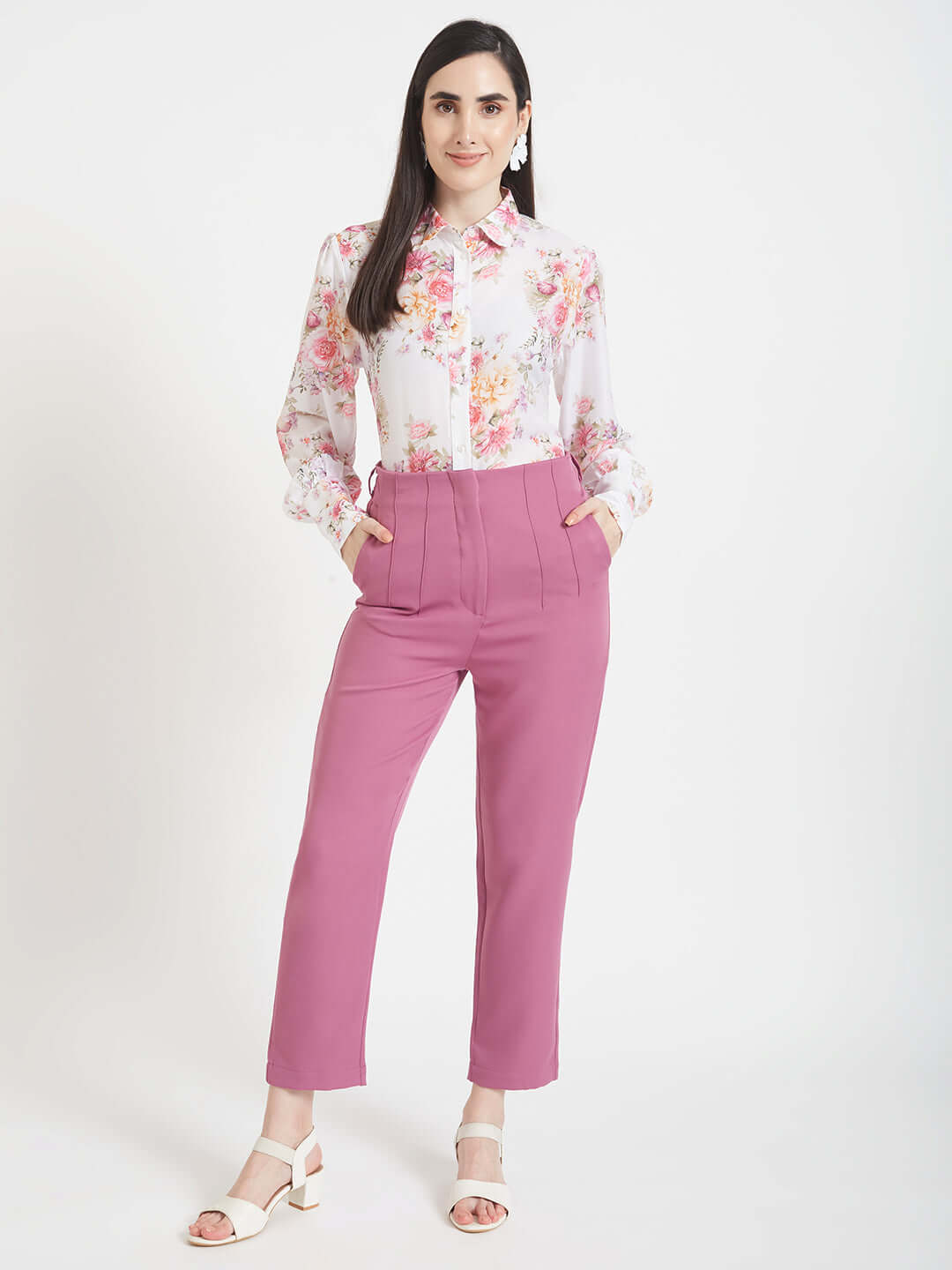 Premium Muslin Digital Print Puff Sleeve Shirt