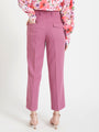 Women'S Luxury Banana Crepe Canyon Rose Straight Fit Flap Pocket Trouser