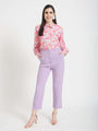 Premium Micro Digital Print Puff Sleeve Shirt