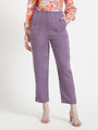 Women'S Luxury Banana Crepe Burlwood Skin Fit Multi Pleated Trouser