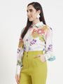 Premium Micro Digital Print Puff Sleeve Shirt