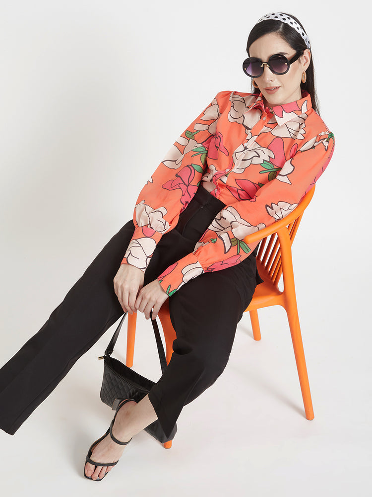 Women'S Luxury Banana Crepe Black Straight Fit Flap Pocket Trouser