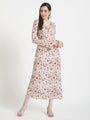 Premium Micro Digital Print Maxi Dress With Slash Pocket