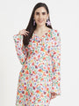 Premium Micro Digital Print Maxi Dress With Slash Pocket