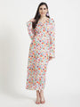Premium Micro Digital Print Maxi Dress With Slash Pocket
