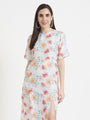 Premium Muslin Digital Print Maxi Dress With Slash Pocket