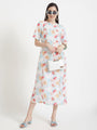 Premium Muslin Digital Print Maxi Dress With Slash Pocket
