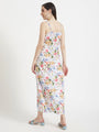 Premium Micro Digital Print Shoulder Strap Bodycon Maxi Dress With Slash Pocket