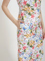 Premium Micro Digital Print Shoulder Strap Bodycon Maxi Dress With Slash Pocket