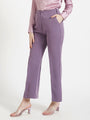 Women'S Luxury Banana Crepe Burlwood Flared Trouser Slash Pocket