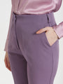 Women'S Luxury Banana Crepe Burlwood Flared Trouser Slash Pocket