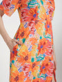 Premium American Crepe Digital Print Maxi Dress With Slash Pocket