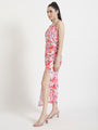 Premium American Crepe Digital Print Maxi Dress With Slash Pocket