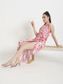 Premium American Crepe Digital Print Maxi Dress With Slash Pocket