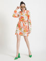 Premium Muslin Digital Print Midi Dress With Slash Pocket