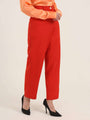 Women'S Luxury Banana Crepe Mars Red C Pant