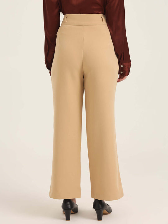 Women'S Luxury Banana Crepe Wheat K Pant
