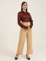 Women'S Luxury Banana Crepe Wheat K Pant