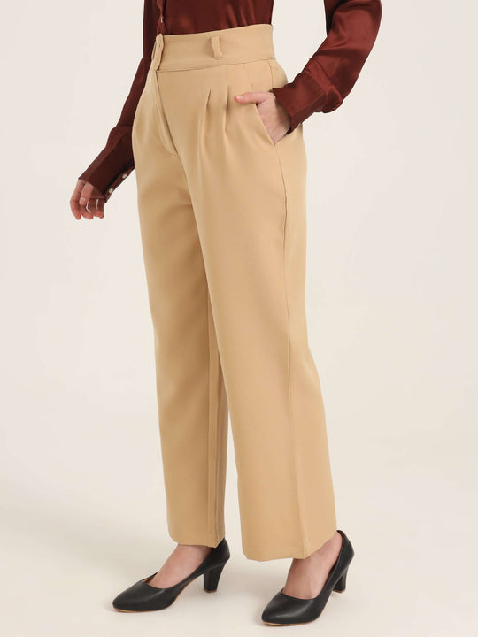 Women'S Luxury Banana Crepe Wheat K Pant