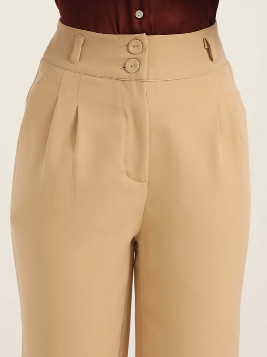 Women'S Luxury Banana Crepe Wheat K Pant