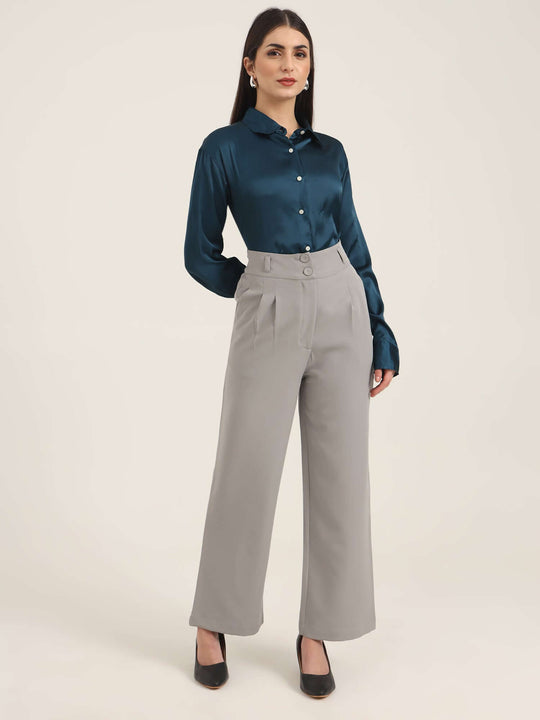 Women'S Luxury Banana Crepe Carbon K Pant