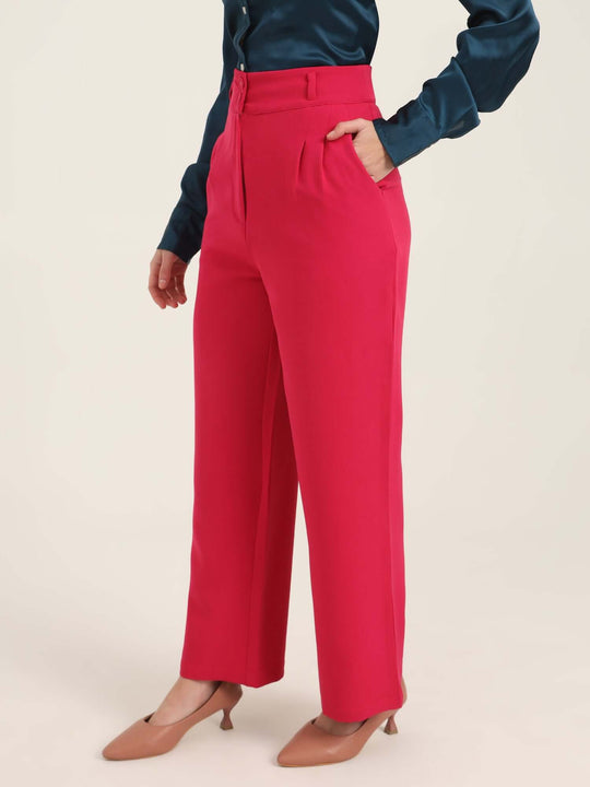 Women'S Luxury Banana Crepe Hibiscus K Pant