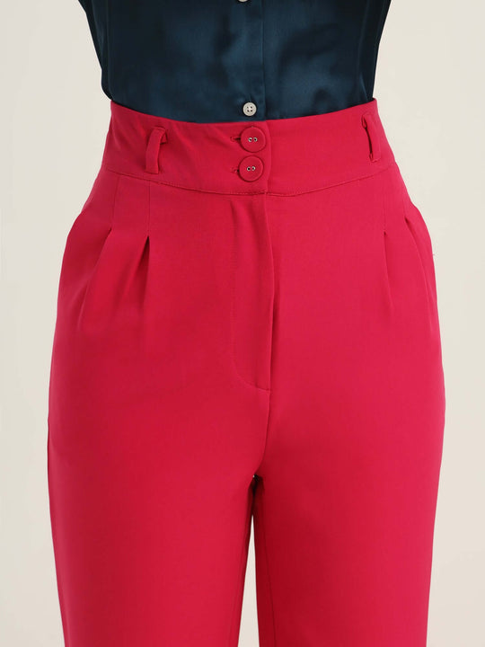 Women'S Luxury Banana Crepe Hibiscus K Pant