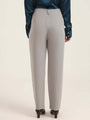Women'S Luxury Banana Crepe Carbon Skin Fit With Multi Pleated Trouser