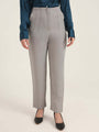 Women'S Luxury Banana Crepe Carbon Skin Fit With Multi Pleated Trouser