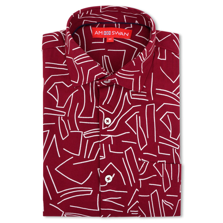 Premium Rayon Shirt For Men With Spread Collar And Smart Fit In Self Design