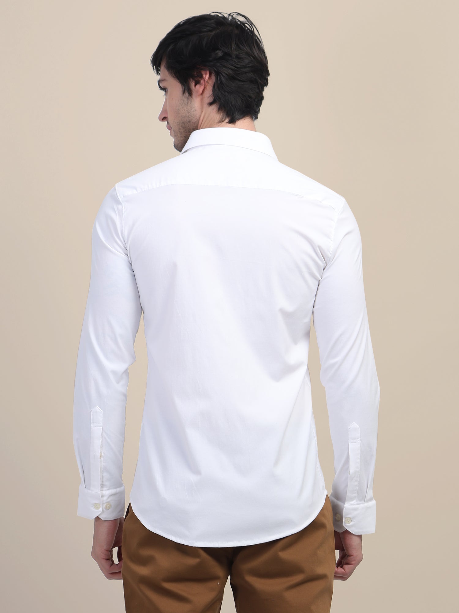 White Shirt With Premium Cotton Lycra