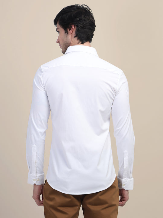 White Shirt With Premium Cotton Lycra