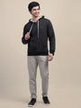 Amswan Men'S Black Stylish And Comfortable Fit Hoodie