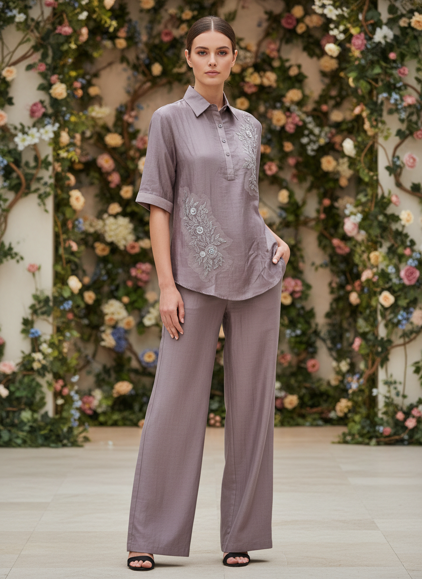 Elegant Embroidered Co-Ord Set for Women – Premium Casual & Semi-Formal Wear