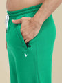 Amswan Men'S Green Cord Set: Half Zipper Sweatshirt & Sweatpants For Ultimate Comfort And Style