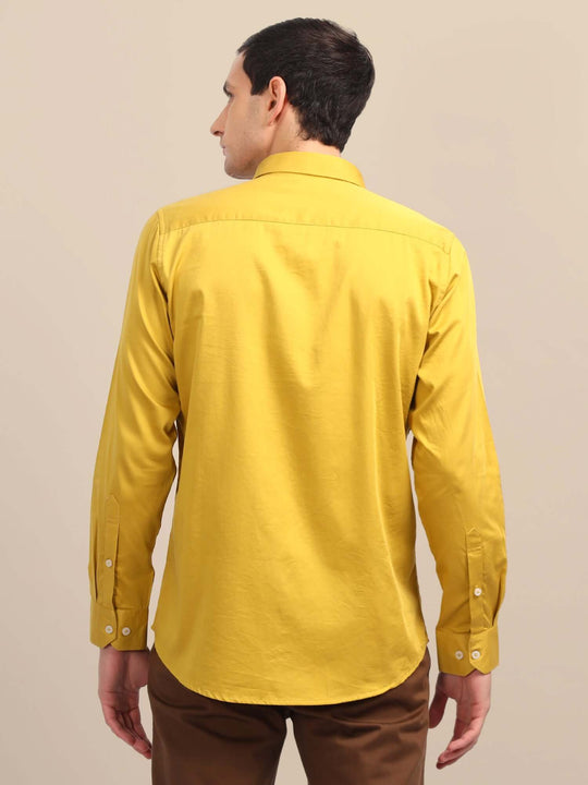 Yellow Shirt With Premium Cotton Lycra