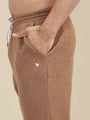 Men'S Brown Sweatshirt With Shorts Cord Set
