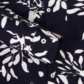 Women'S Premium Rayon Shirt With Navy Floral Print