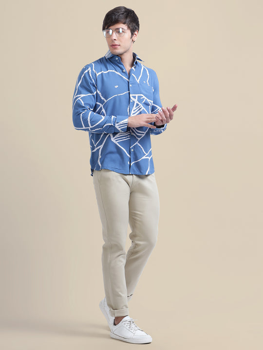 Beige-Coloured Smart Fit Trousers