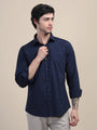 Deep Navy Shirt With Premium Cotton Lycra