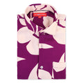 Women'S Premium Rayon Shirt With Purple Floral Print