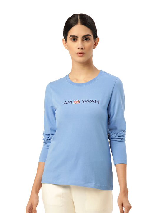 Women'S Premium Cotton Printed Full Sleeve T-Shirts